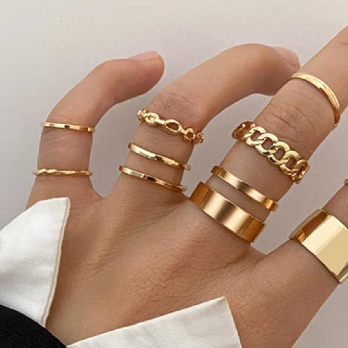 14K multicolored gold Tris ring