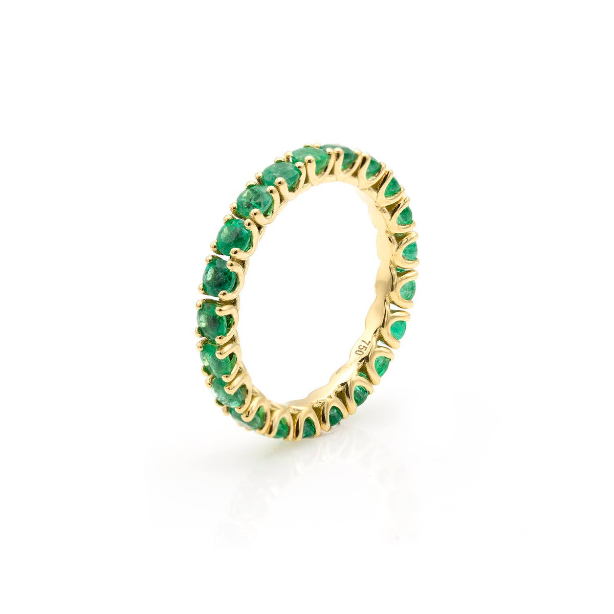 Inel cu bandă Eternity Emerald de 2,18 ct – Colecția Paris