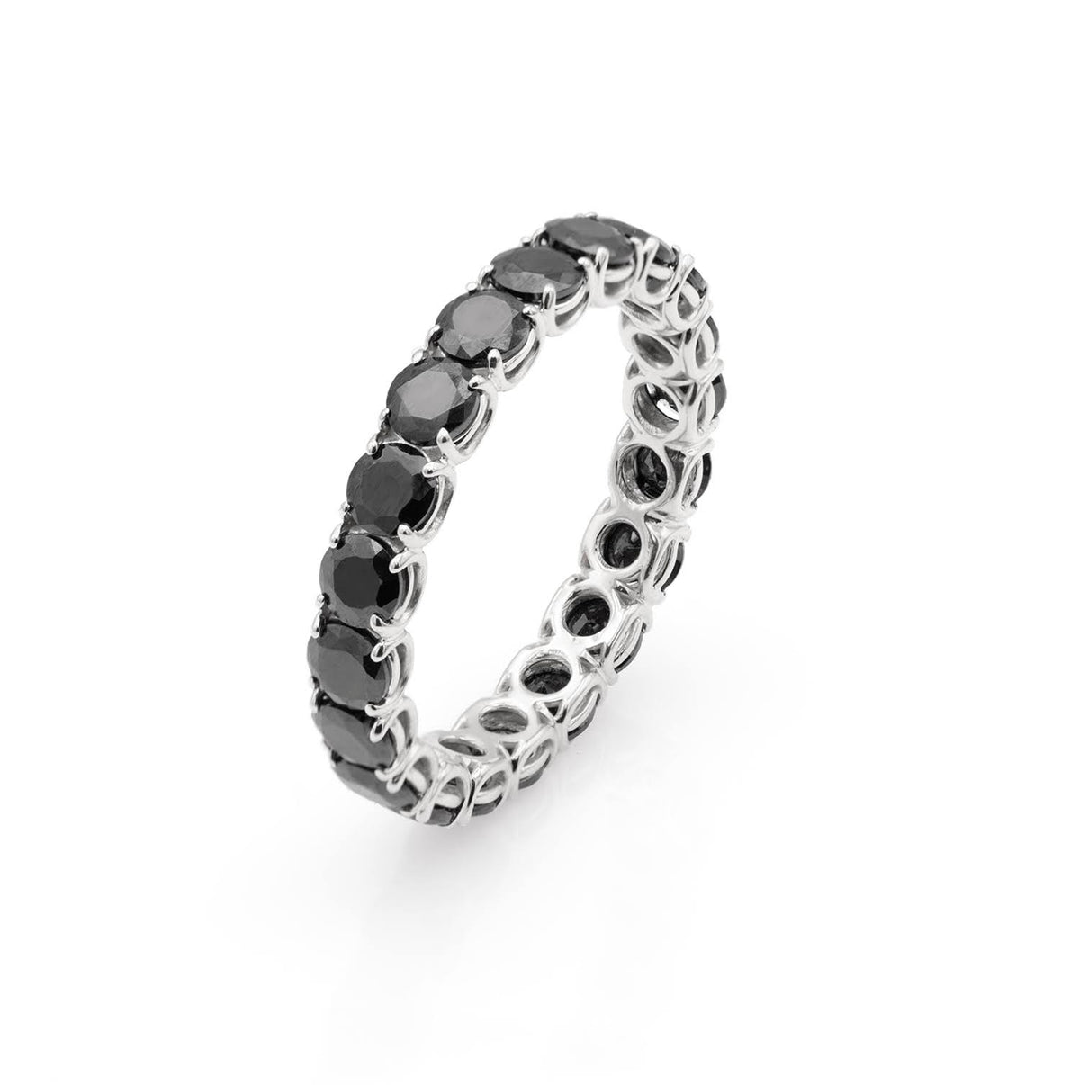 Inel cu bandă Eternity Black Diamonds de 2,10 ct – Colecția New York