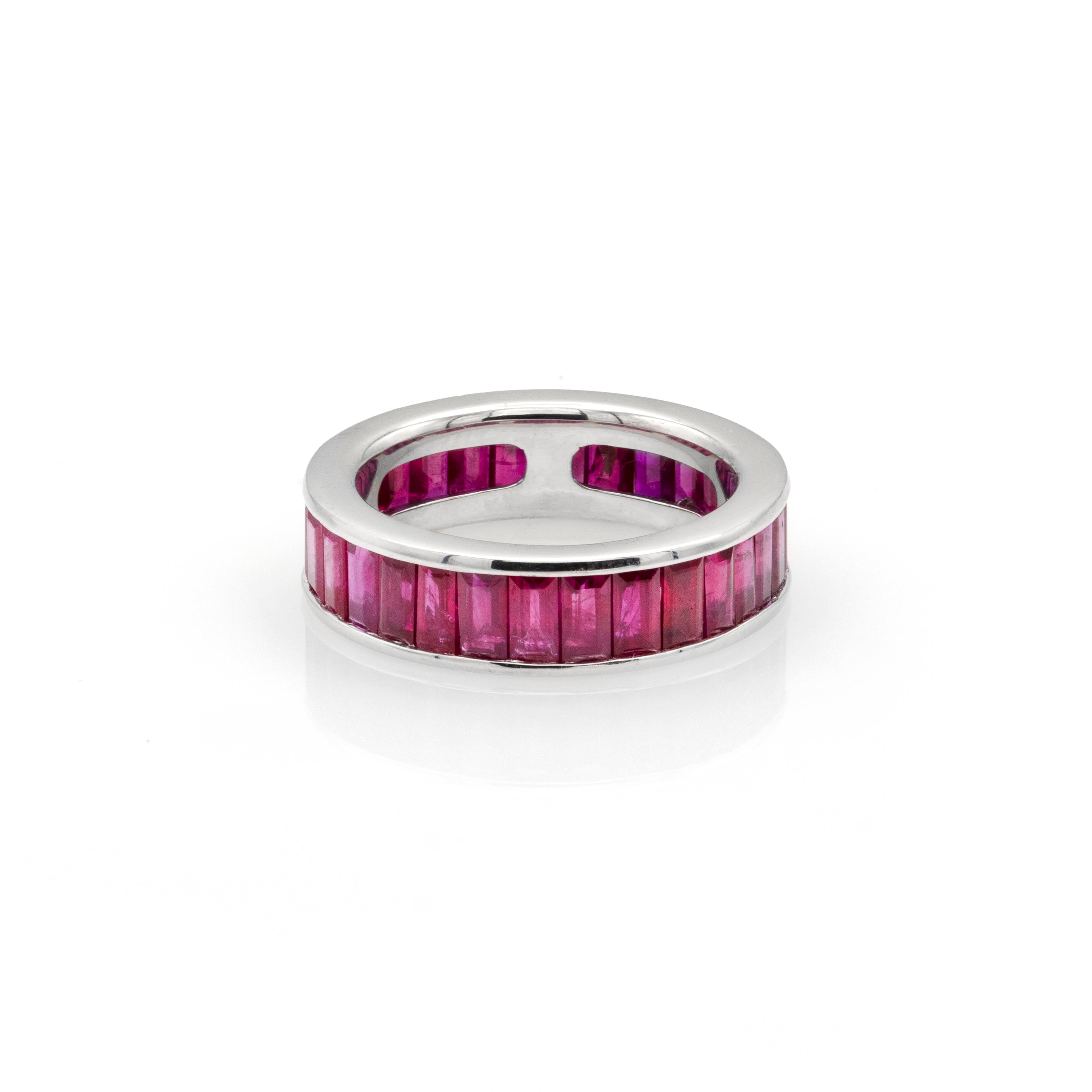 Eternity Baguette Ruby 5.00ct Band Ring – New York Collection