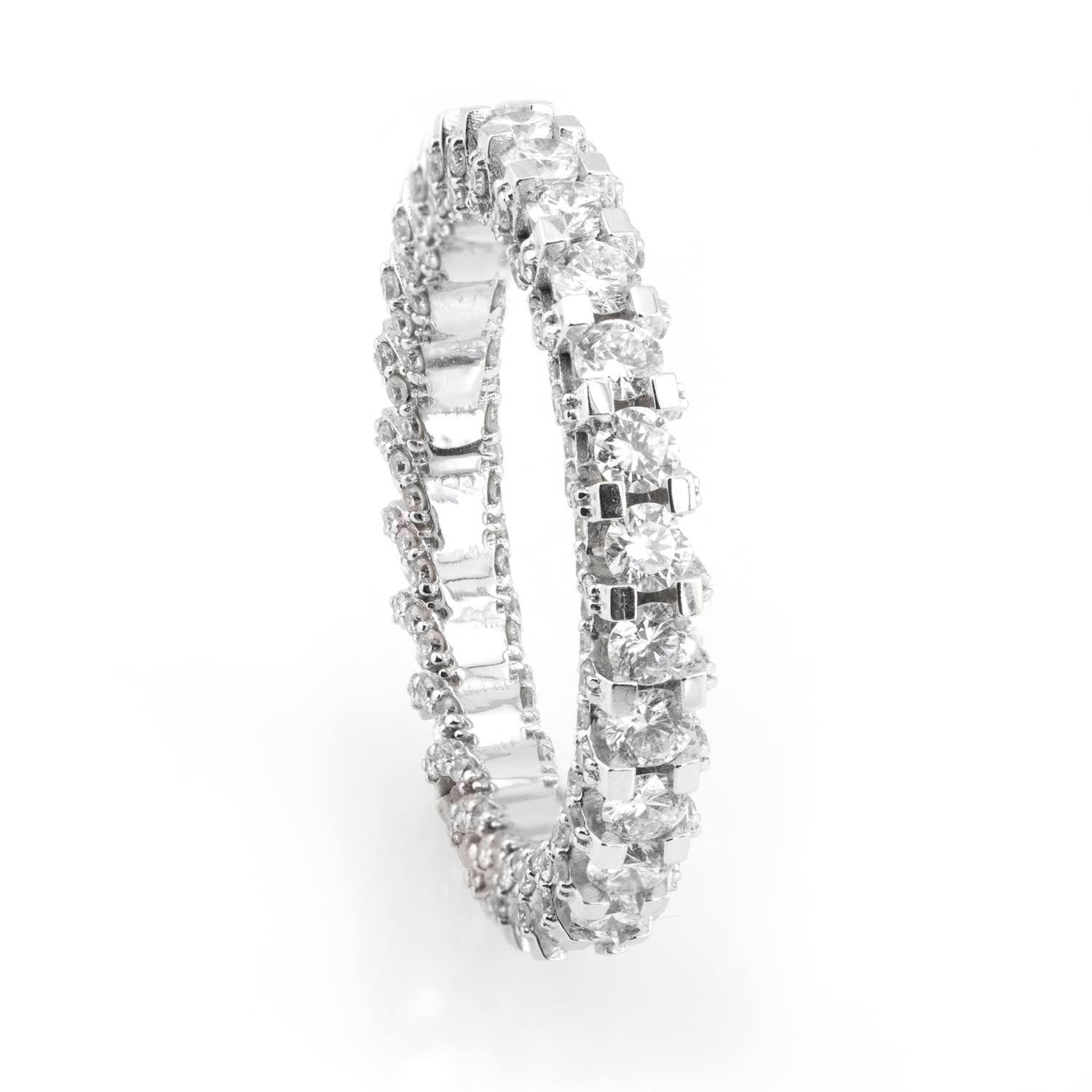 Eternity White Diamonds 2.10ct Band Ring – New York Collection