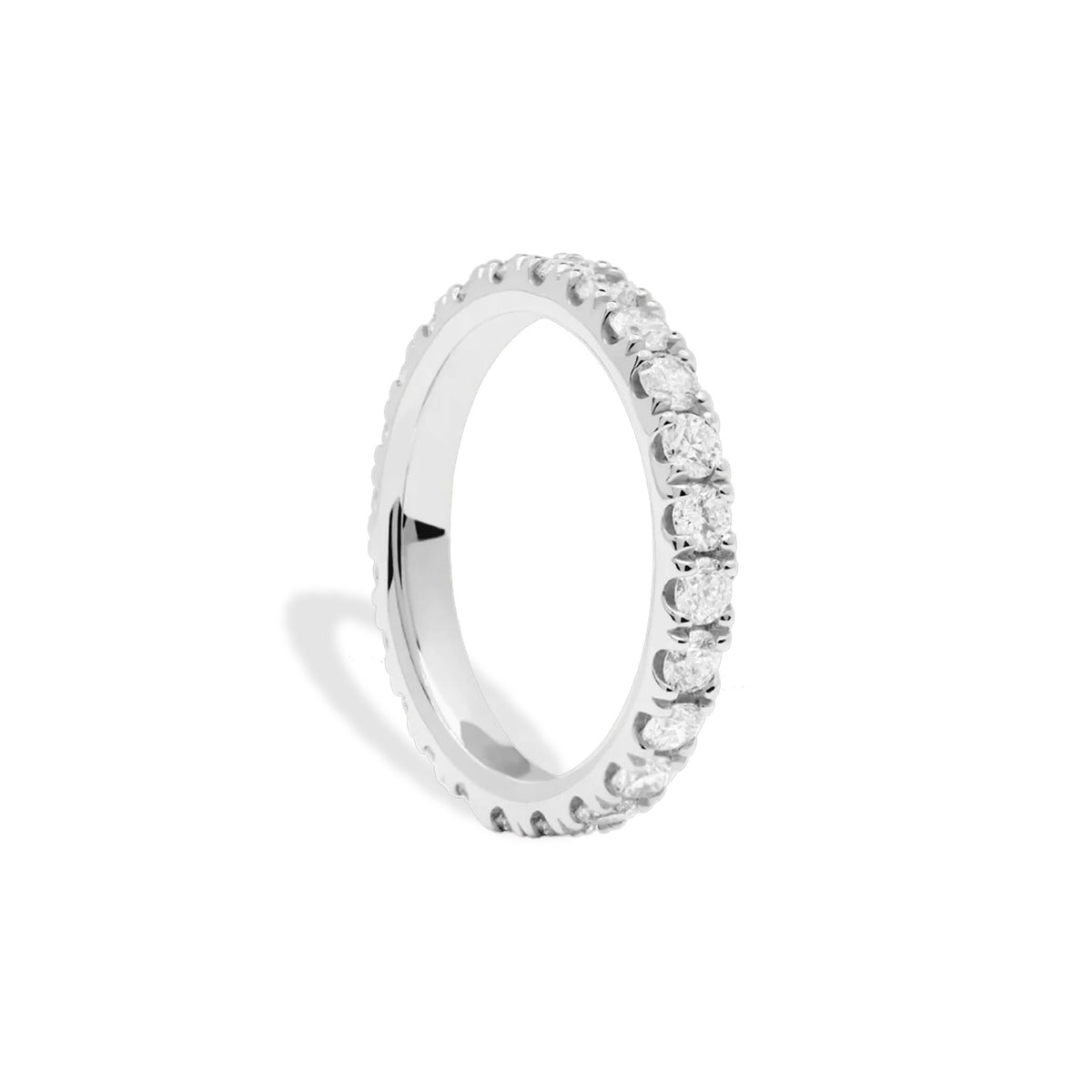 Inel Eternity cu 21 diamante 1.66ct din aur alb de 18k