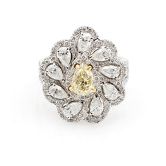 Flower Pear Diamonds 2.31ct Ring –  Milan Collection