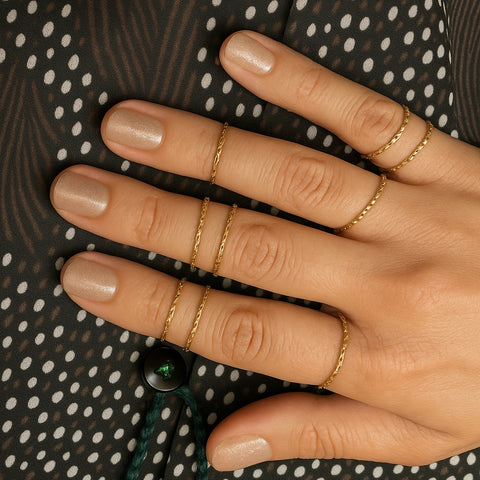 Twisted 14K yellow gold ring