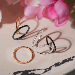 Half Eternity Pink Diamonds 0.15ct Ring – Milan Collection
