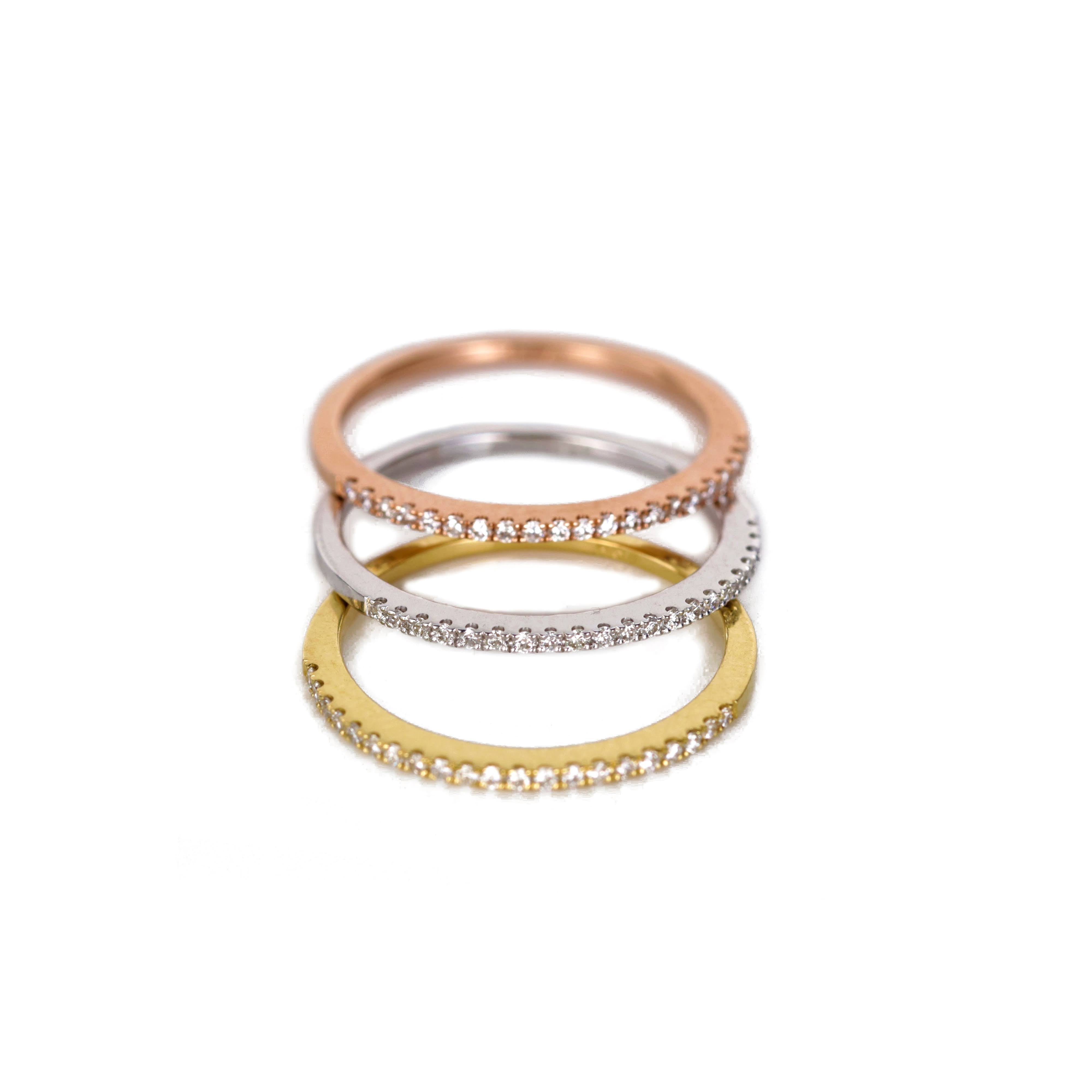 Half Eternity Yellow Diamonds 0.15ct Ring – Milan Collection