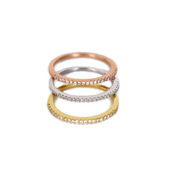 Half Eternity White Diamonds 0.15ct Ring – Milan Collection