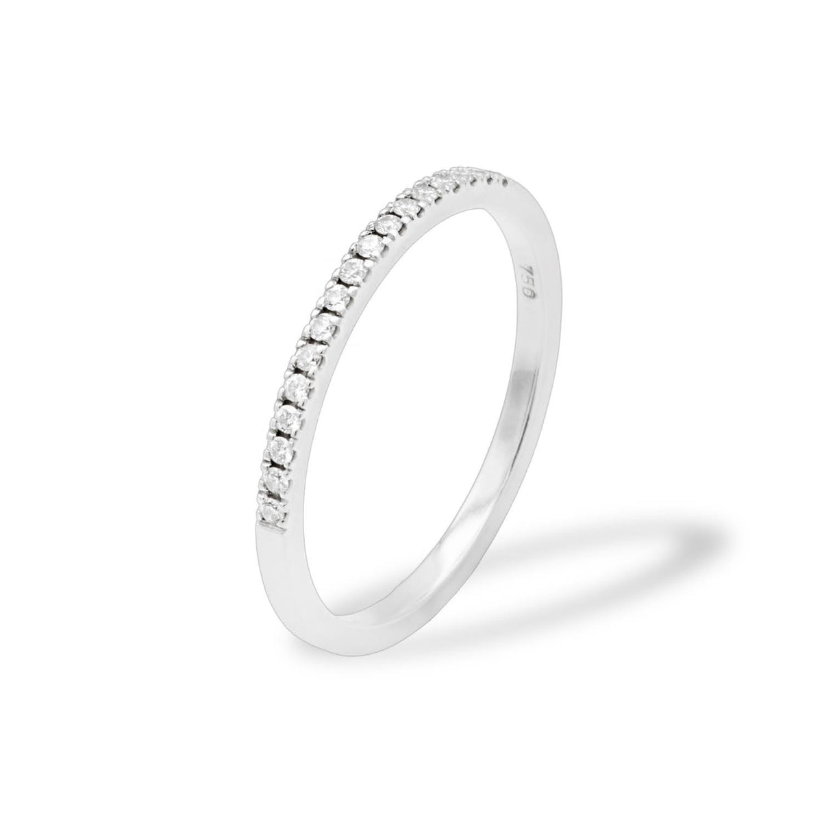 Half Eternity White Diamonds 0.15ct Ring – Milan Collection