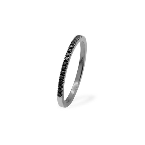 Bubbles ring with 14K white gold zirconia