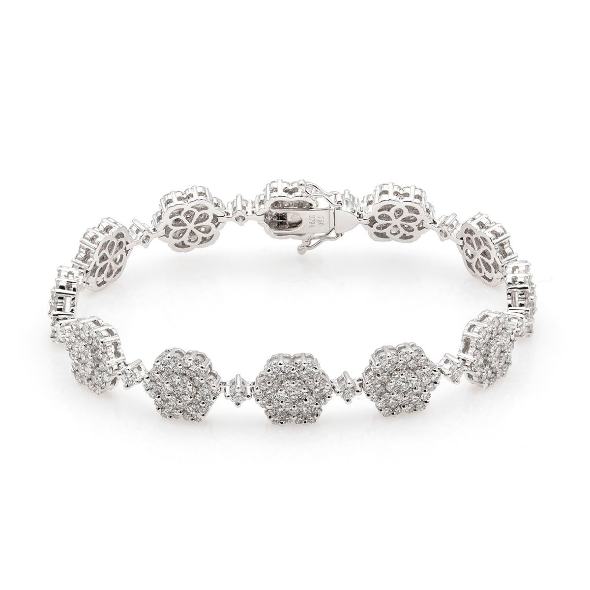 Hexagon Flower Diamonds 7.94ct Bracelet – New York Collection