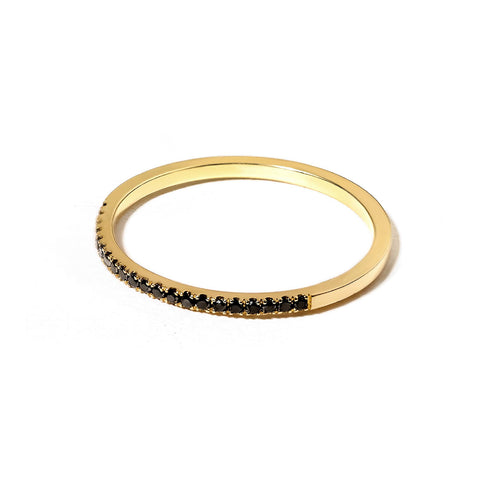 Bubbles ring with 14K white gold zirconia