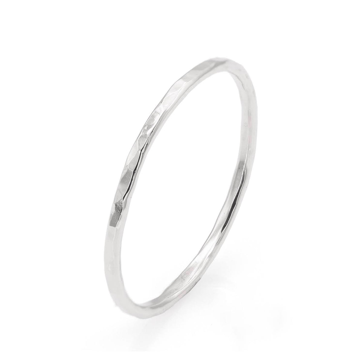 Maxi-Structured 14K white gold ring