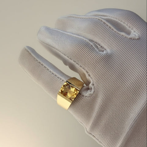 18K white gold engagement ring with morganite and diamonds 0.64ct