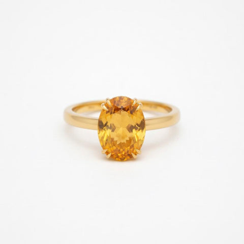 18K white gold engagement ring with morganite and diamonds 0.64ct