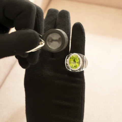 18K white gold engagement ring with 0.50ct diamonds