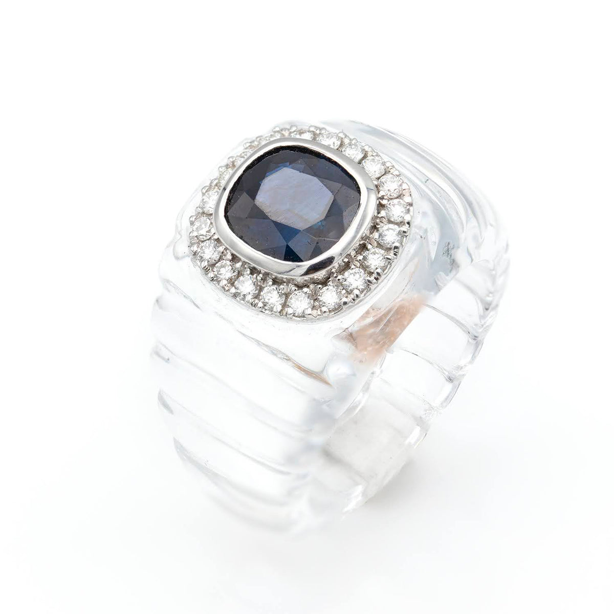 18K white gold engagement ring with 0.50ct diamonds