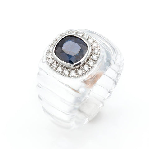 18K white gold engagement ring with 0.50ct diamonds