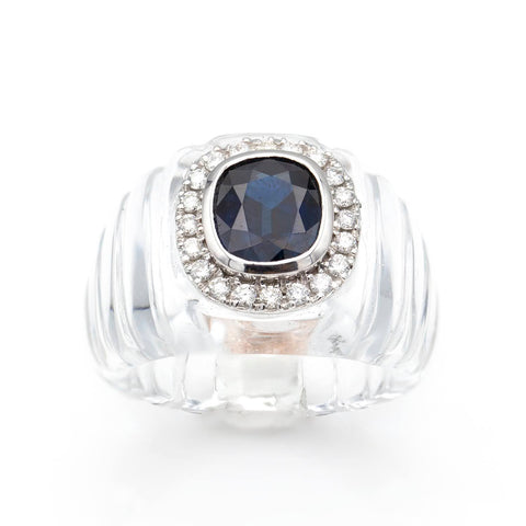 18K white gold engagement ring with 0.50ct diamonds