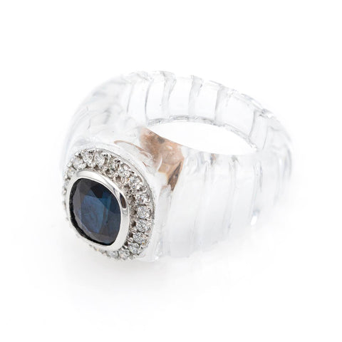 18K white gold engagement ring with 0.50ct diamonds