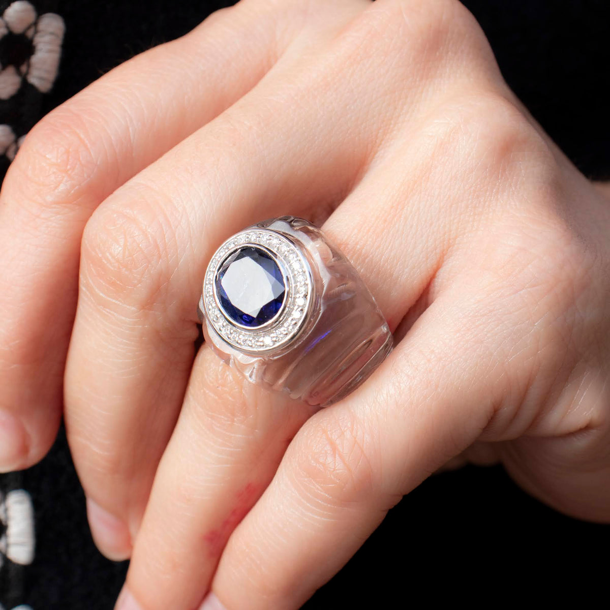 18K white gold engagement ring with 0.50ct diamonds