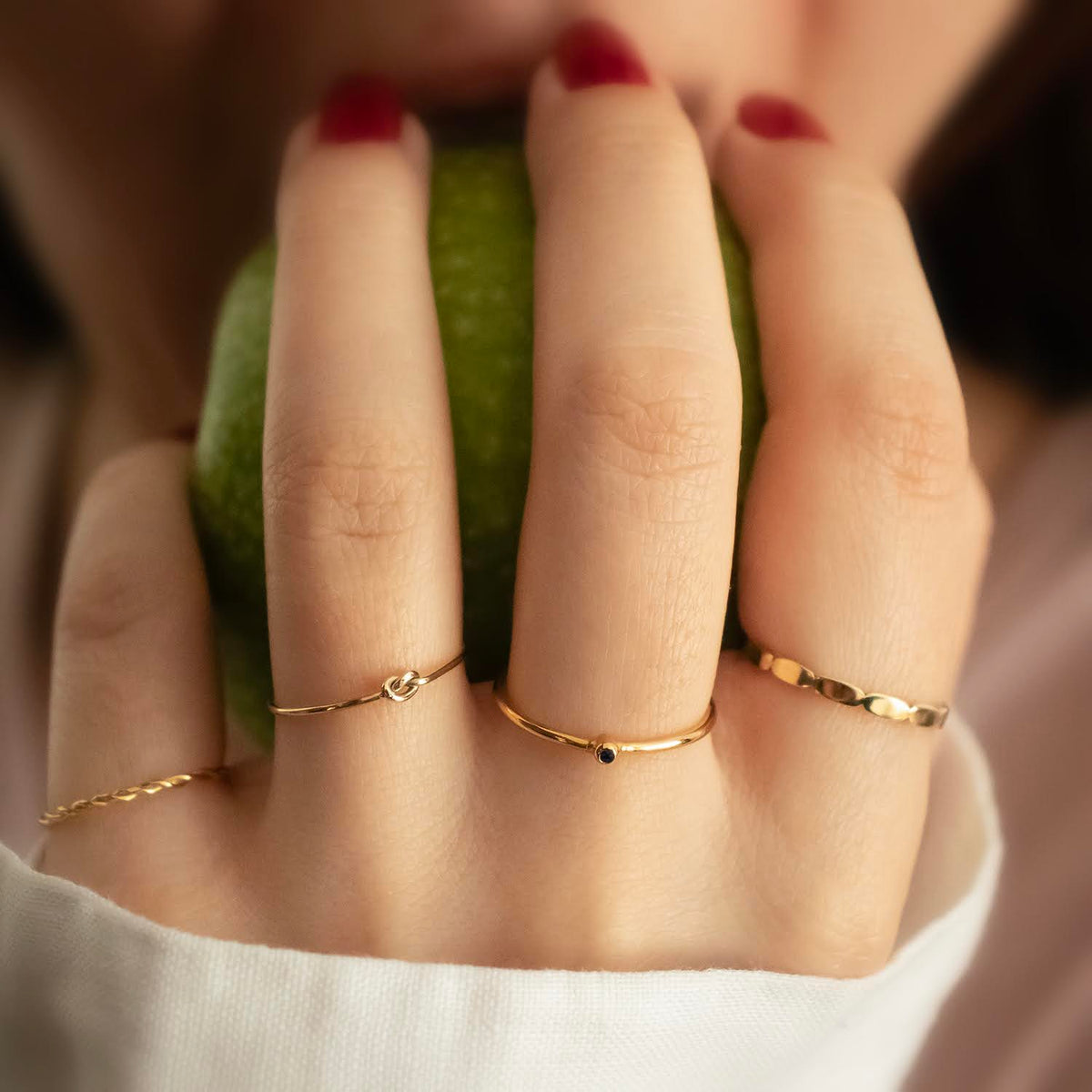 Maxi-Structured 14K white gold ring