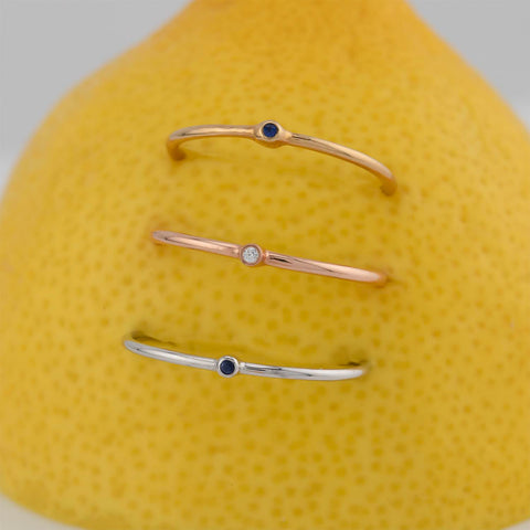 Inel cu Safir din aur galben de 14K