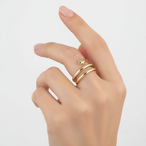 14K yellow gold CubiQue ring