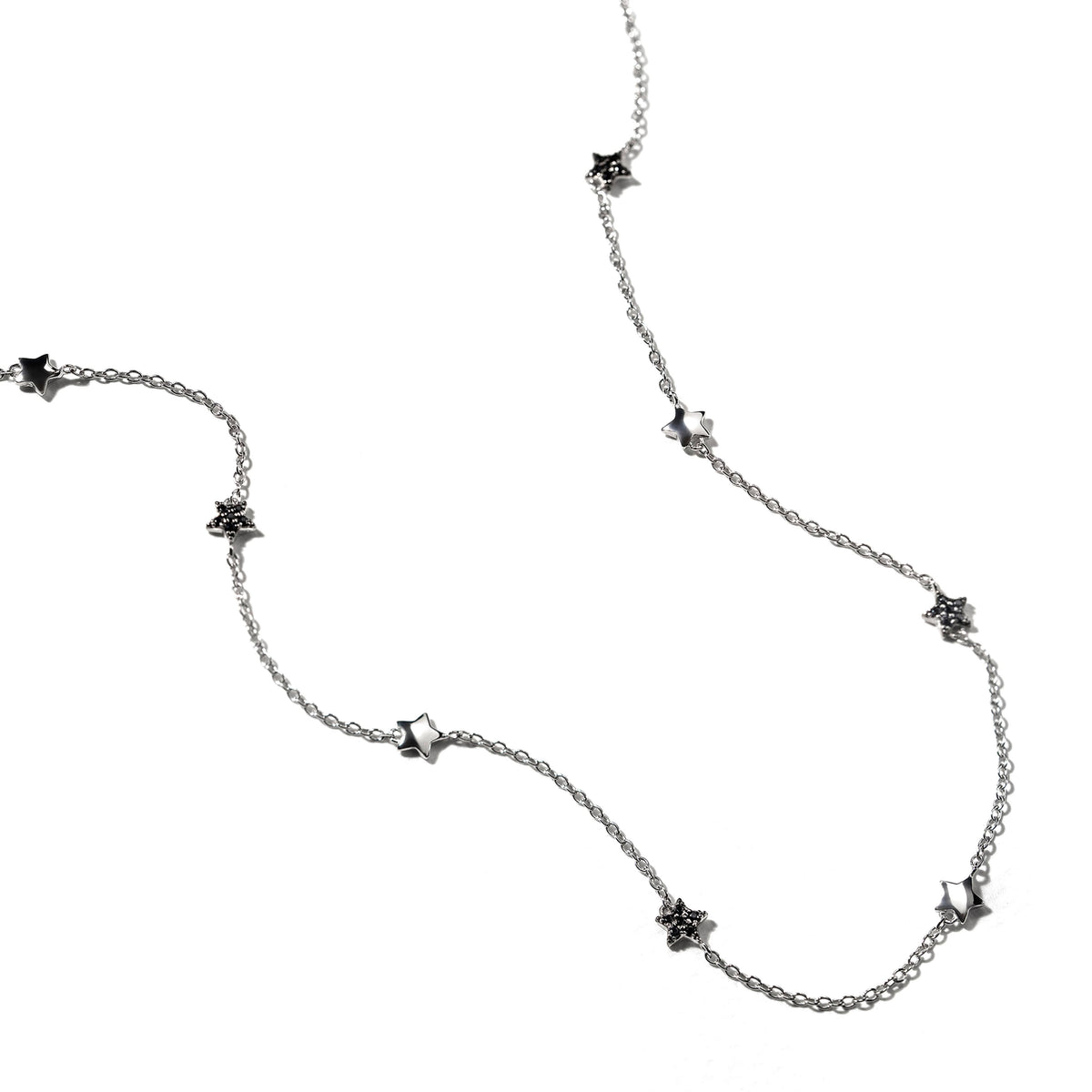 Lantisor 9 Stele aur alb 18K