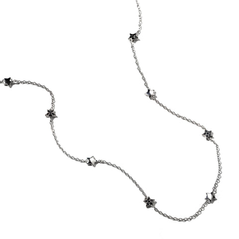 Lantisor 9 Stele aur alb 18K