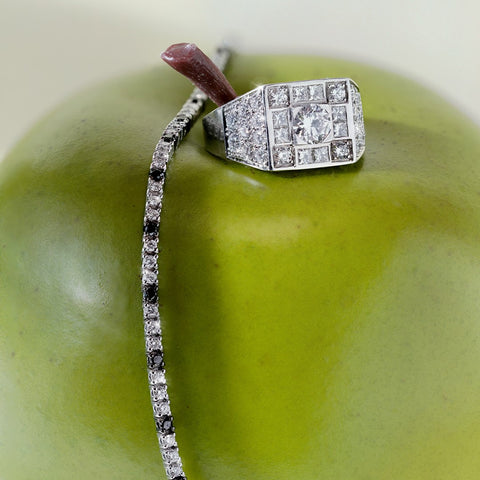 Lugano | Bratara Tennis cu Diamante Naturale Albe si Negre 2.11ct, aur 18k