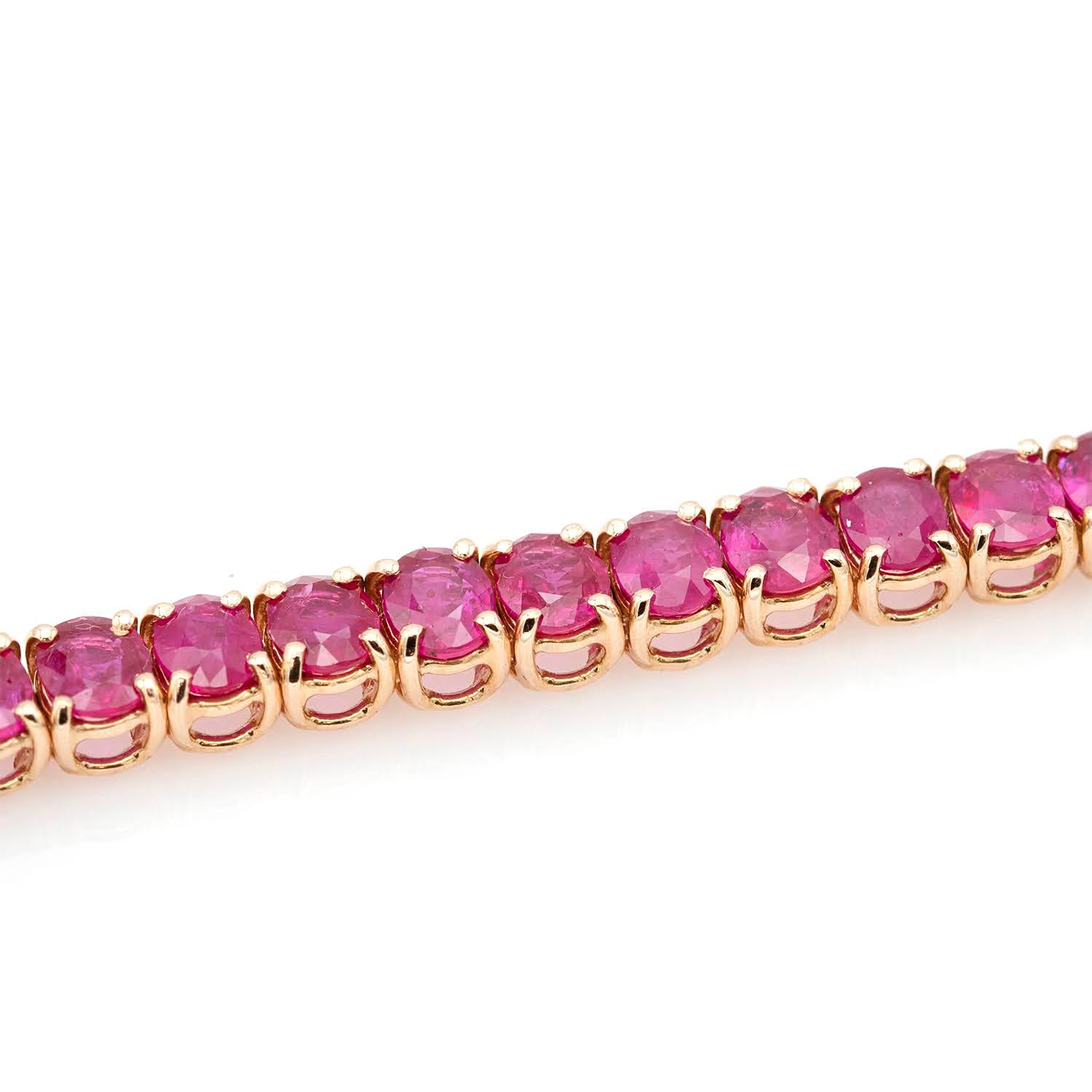 Oval Cut Ruby 12.35ct Bracelet – New York Collection