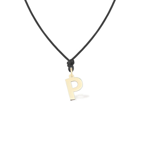 Pandant Litera P aur galben 14K