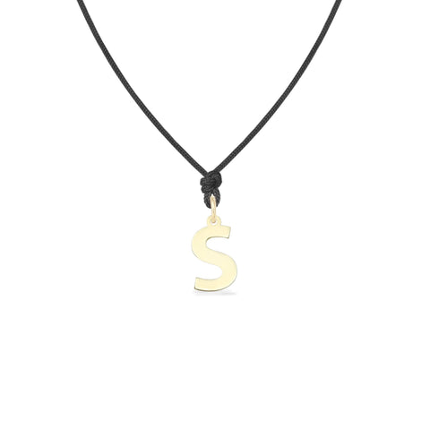 Pandant Litera S aur galben 14K