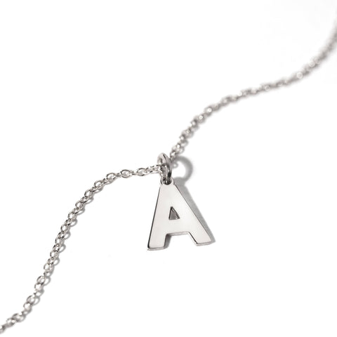 14K yellow gold Letter A pendant
