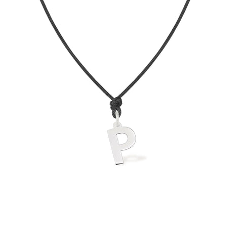 14K yellow gold Letter P pendant