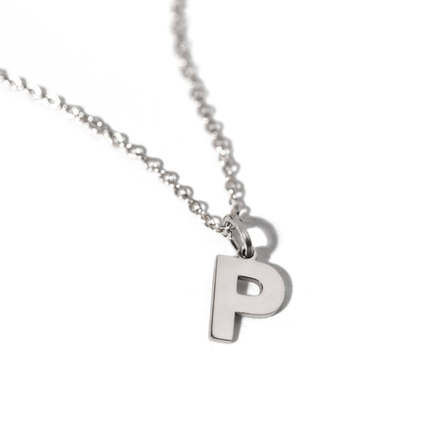 14K yellow gold Letter P pendant