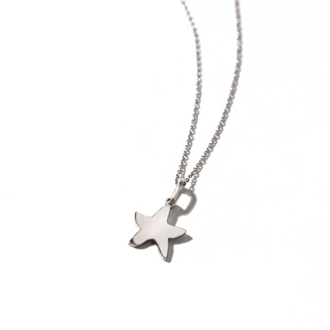 Pandant Stea Marina aur alb 18K