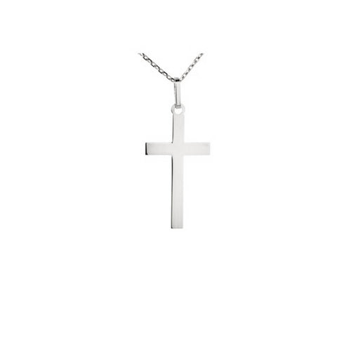 Pandant Cruce aur alb 14K