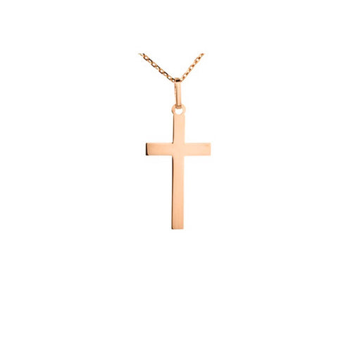 Pandant Cruce aur roz 14K