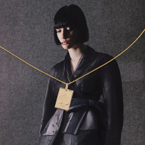 14K yellow gold Snowflake pendant