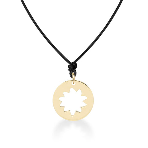 Pandant Banut Soare aur galben 14K