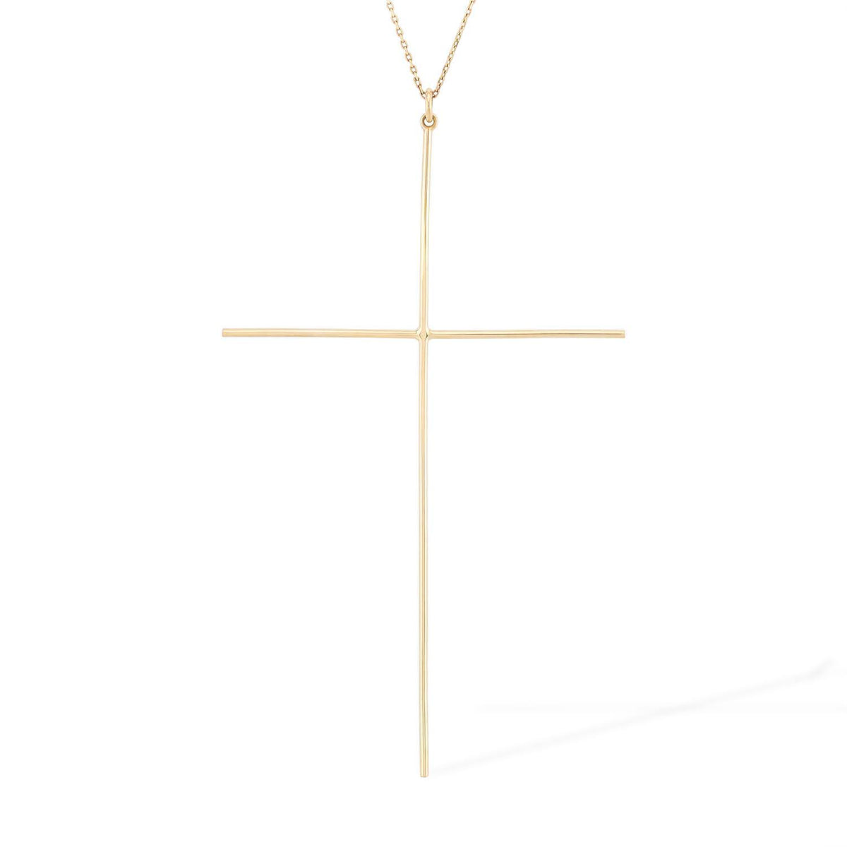 Pandant Cruce Maxi aur galben 14K