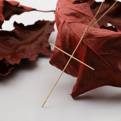 14K yellow gold Cross pendant