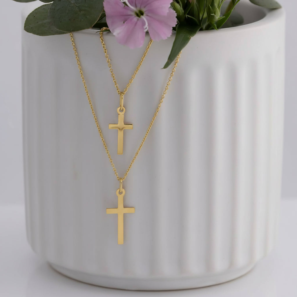 Pandant Cruce Mini aur de 14K