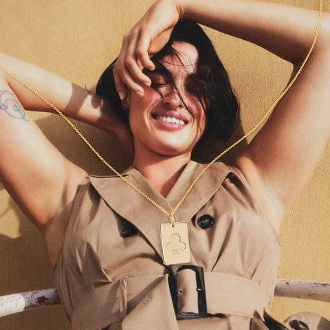 14K yellow gold Snowflake pendant