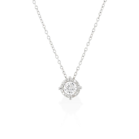 18k yellow gold 3D Star pendant chain with 1.25mm diamonds