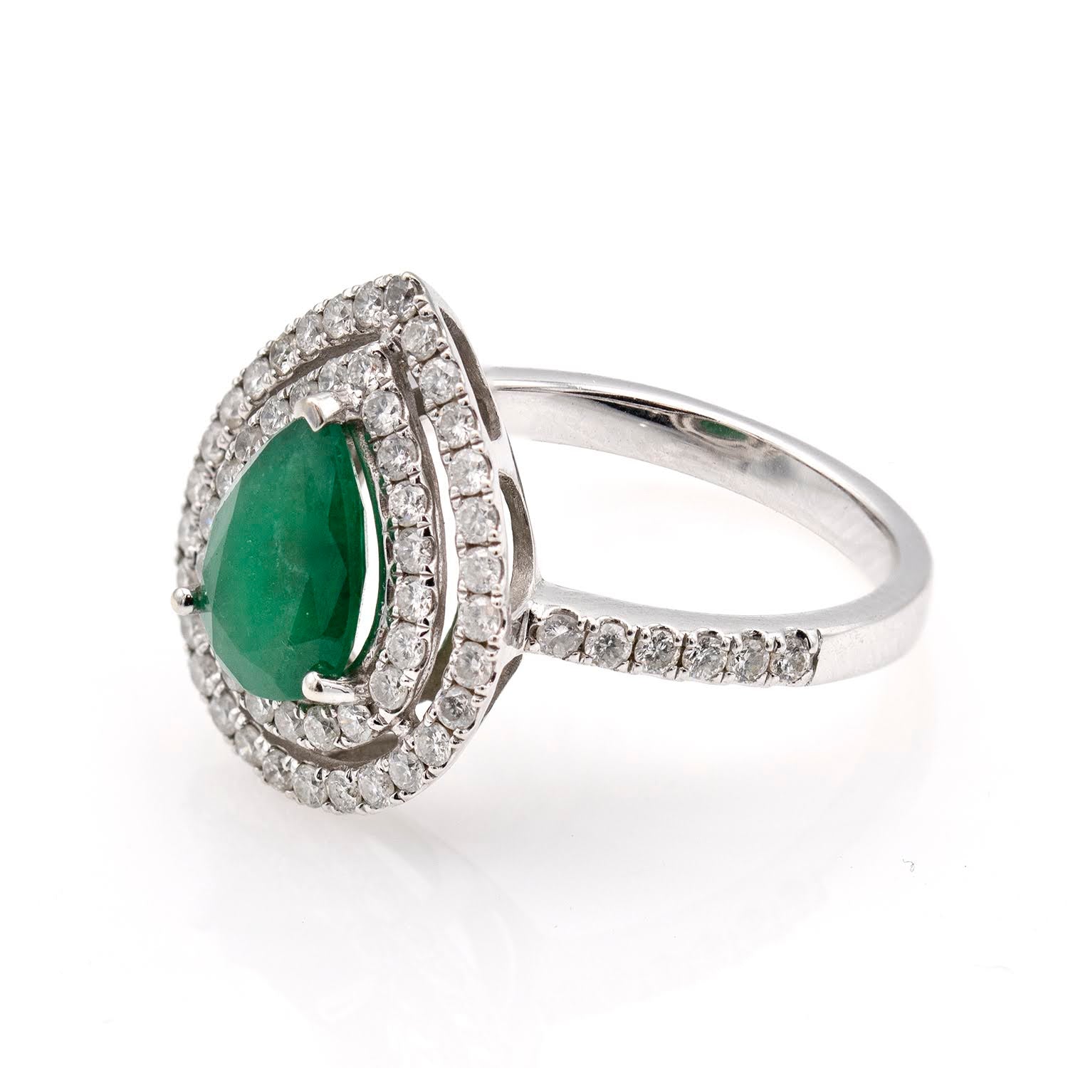 Pear Emerald 1.33ct and Diamonds 0.69ct Ring – London Collection