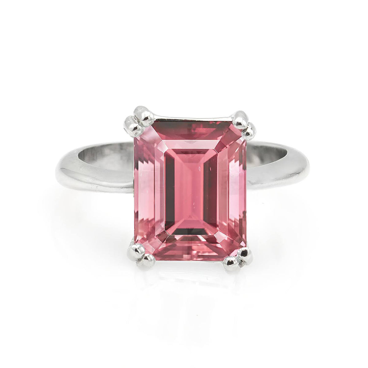 Pink Amethyst 3.44ct White Gold Ring - Paris Collection