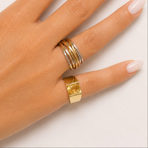 Ravello | Inel cu Citrin Natural Oval Cut 1.67ct, aur galben 18k