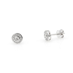 Round Setting Earrings  – Milan Collection